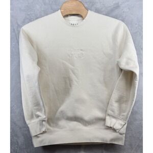 Adele Hello It's Me Sweatshirt Cream Embroidered Pullover Crewneck Size L 24x29